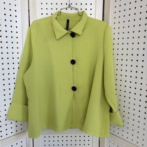 Connie Vibrant Green Textured Jacket